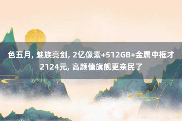 色五月, 魅族亮剑, 2亿像素+512GB+金属中框才2124元, 高颜值旗舰更亲民了
