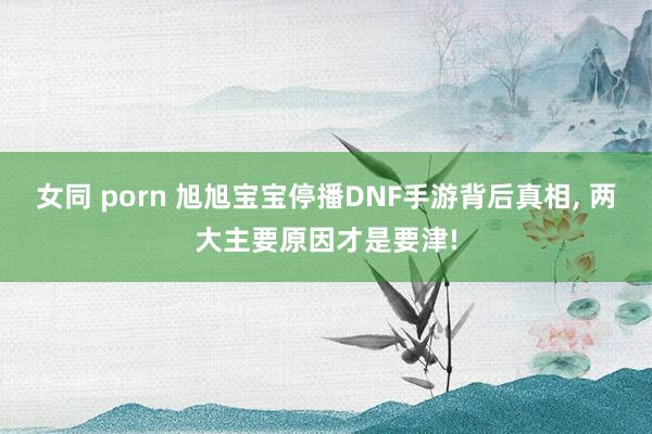 女同 porn 旭旭宝宝停播DNF手游背后真相, 两大主要原因才是要津!