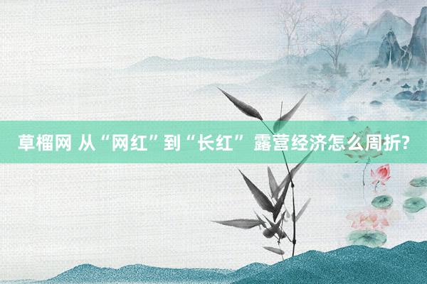 草榴网 从“网红”到“长红” 露营经济怎么周折?